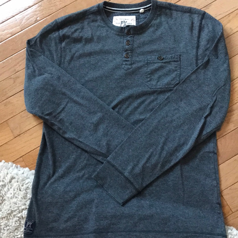 PX long  sleeves M dark grey tee shirt